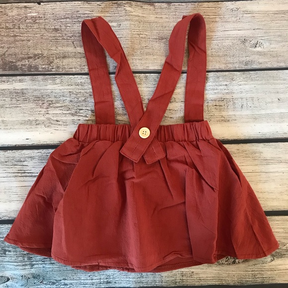 Bottoms Brand New Rust Baby Toddler Girl Suspender Skirt Poshmark